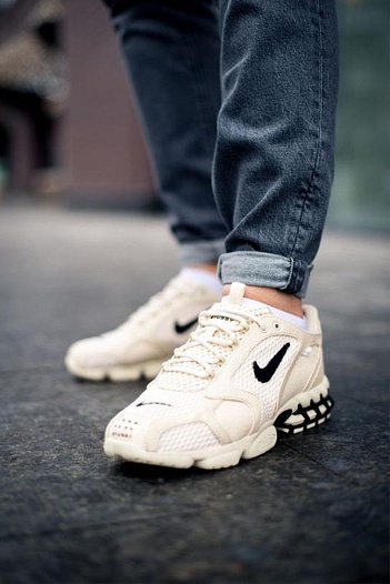 Кроссовки Stussy x Nike Zoom Spiridon Cage 2 Fossil   