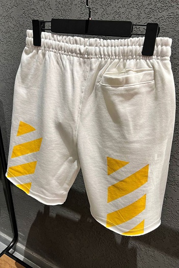 Белые мужские шорты Off-White Caravaggio print   