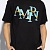 Футболка чёрного цвета Amiri staggered logo