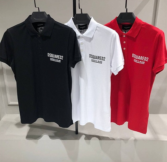 Мужское поло Dsquared2 Ceresio 9 Milano - White