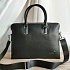 Кожаная чёрная сумка Montblanc 39x29 см