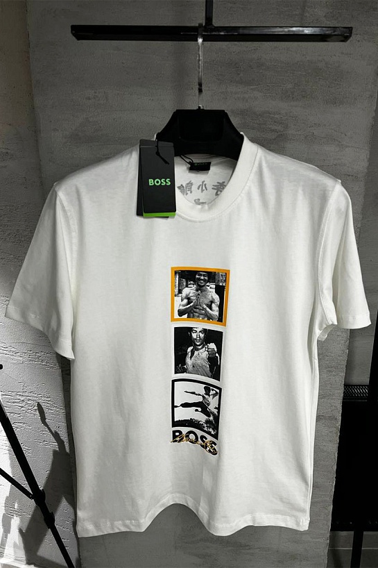 Белая футболка Hugo Boss x Bruce Lee