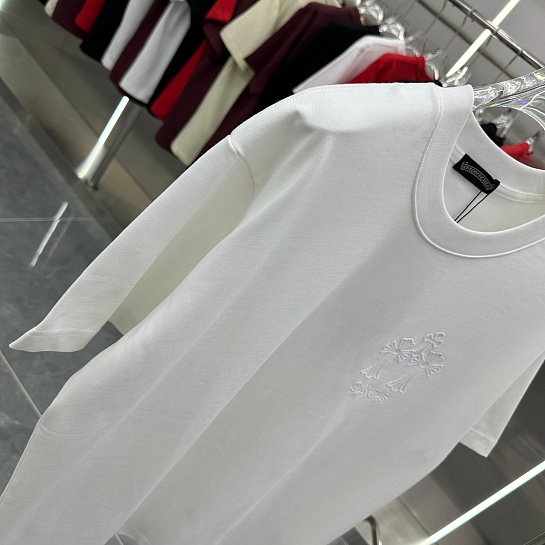 Белая оверсайз футболка Chrome Hearts Premium