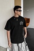 Чёрная оверсайз футболка Chrome Hearts Premium