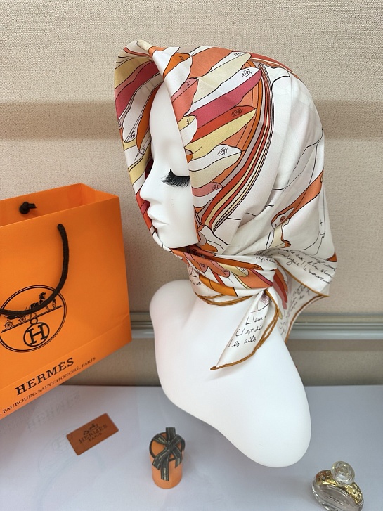 Платок Hermes Harnais Le Pegase premium 87x88 см