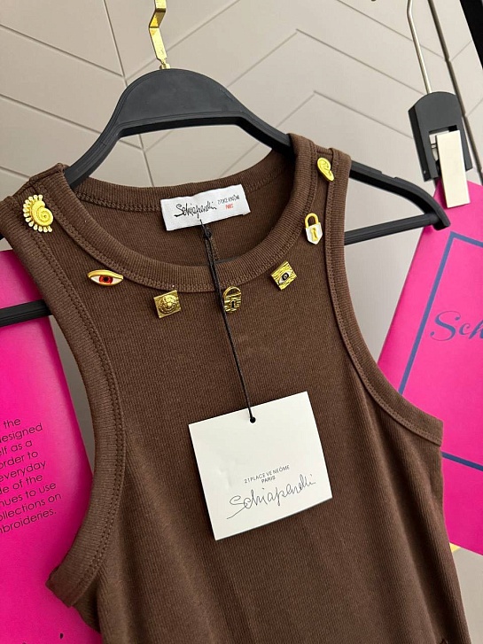 Женская майка Schiaparelli premium - Brown