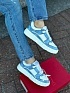 Женские кожаные кроссовки Valentino Freedots - White / Blue