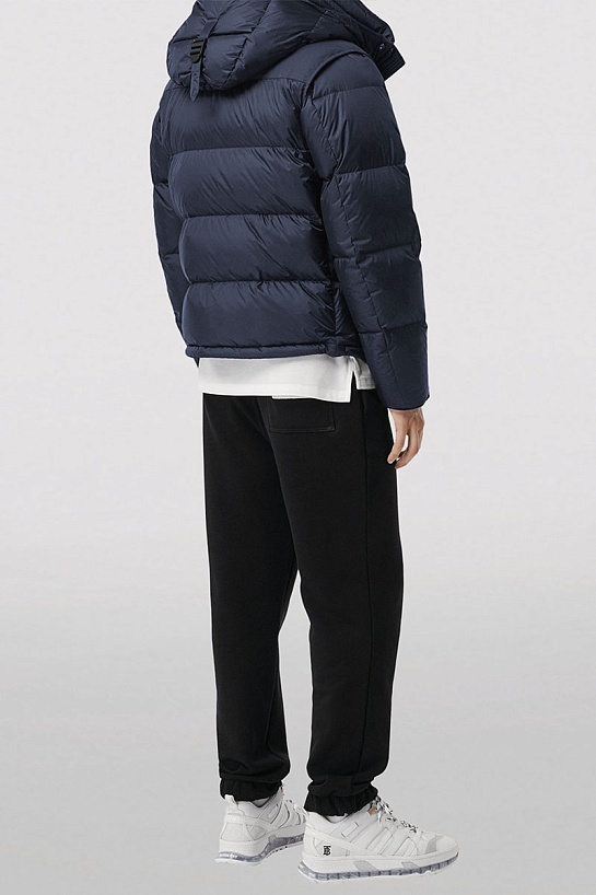 Синяя куртка со съёмными рукавами Burberry Lockwell logo-patch