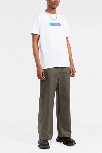 Белая футболка Off-White Weed Hands Off logo-print   