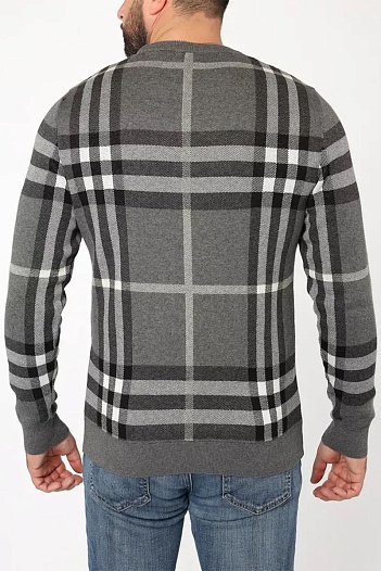 Мужская серая кофта Burberry check pattern   