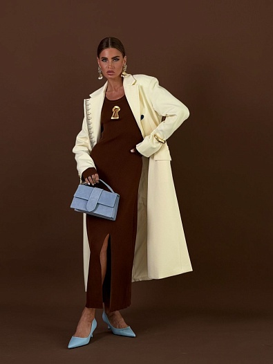 Женское коричневое платье Schiaparelli   