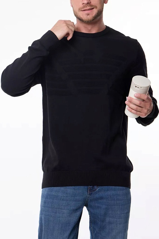 Мужской чёрный джемпер Emporio Armani