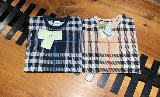 Футболка бежевого цвета Burberry check motif   