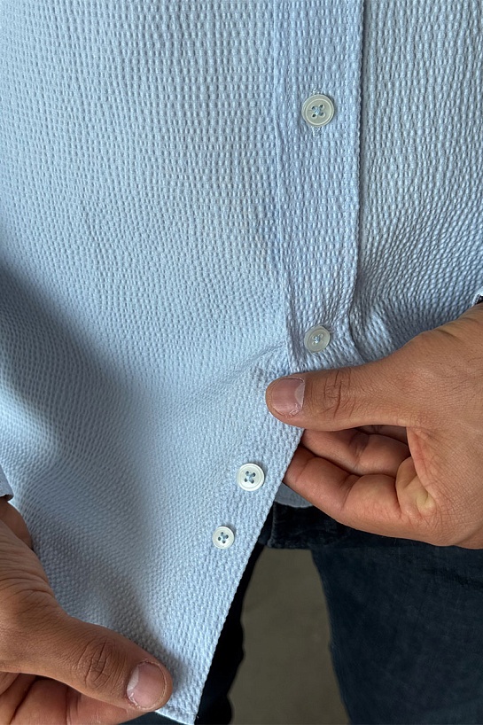 Мужская голубая рубашка Etro Pegasus logo