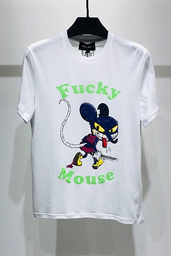 Мужская футболка Dsquared2 Mouse - White   