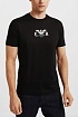 Чёрная футболка Emporio Armani Milano logo-print