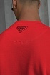 Красная оверсайз футболка Prada Milano logo