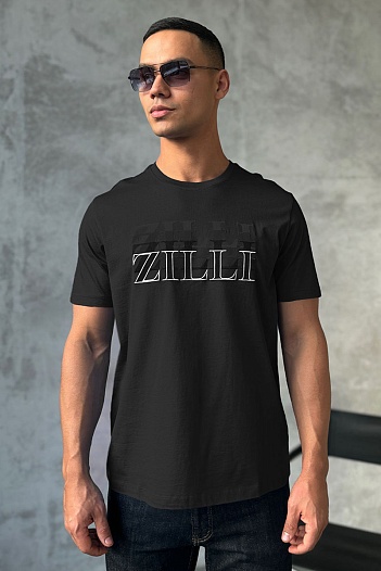 Мужская футболка Zilli чёрного цвета   
