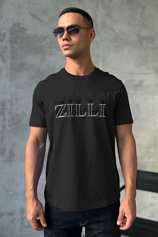 Мужская футболка Zilli чёрного цвета