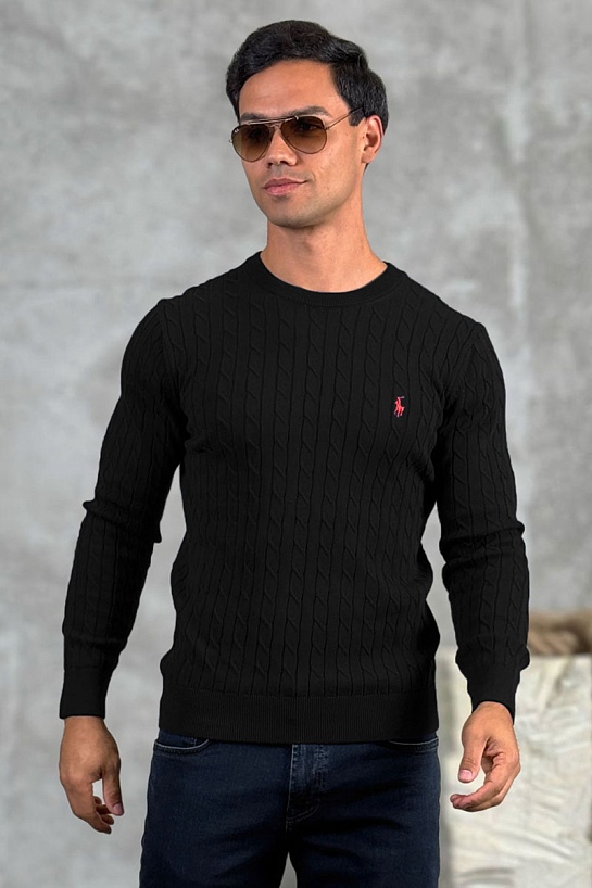 Мужской джемпер Polo Ralph Lauren cable-knit - Black