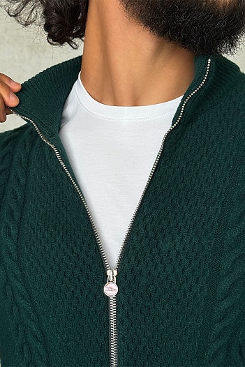 Мужской свитер зелёного цвета Kiton   