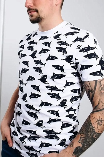 Белая мужская футболка Paul&Shark   