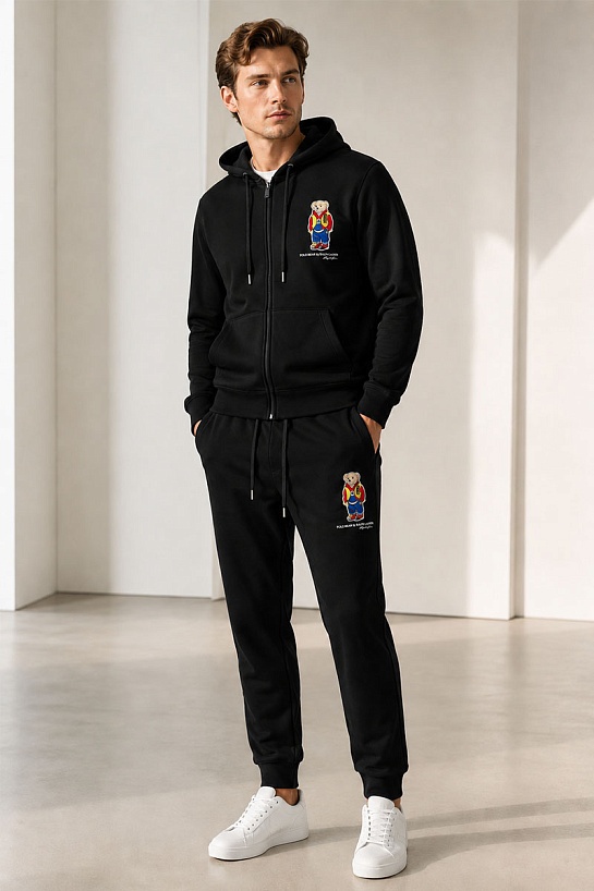 Мужские чёрные штаны Роlо Ralрh Lаurеn logo-embroidered