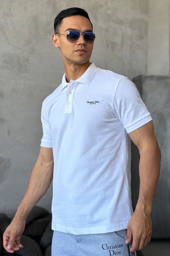 Мужское белое поло Christian Dior