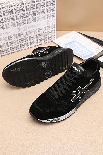 Чёрные замшевые кроссовки Premiata Mick   