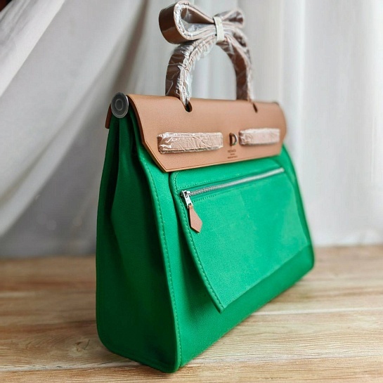 Женская сумка Hermes HerBag 30x25 см - Green
