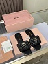 Женские шлёпанцы MIU MIU Premium - Black