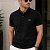 Мужское чёрное поло Lacoste Classic Fit
