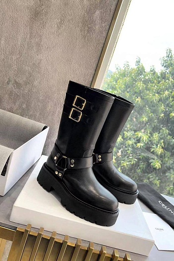 Женские сапоги из кожи Celine   