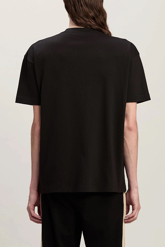 Чёрная футболка Palm Angels Los Angeles monogram spray