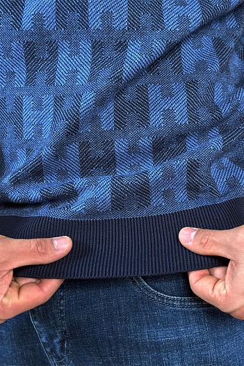 Мужская кофта Hermes синего цвета   