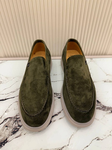 Мужские замшевые лоферы Ermenegildo Zegna   