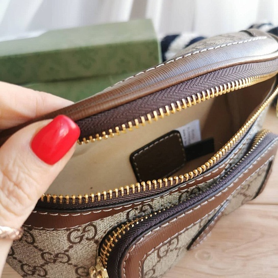 Сумка на пояс Gucci Interlocking G 23x12x2.5 см - Brown