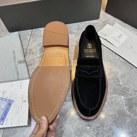Мужские замшевые лоферы Brunello Cucinelli Premium