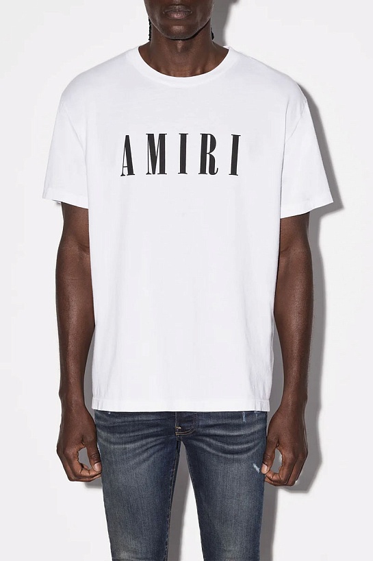 Футболка белого цвета Amiri core logo