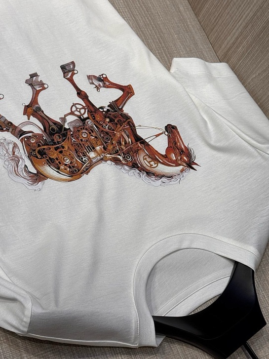 Футболка белого цвета Hermes Premium