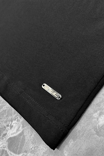 Футболка чёрного цвета Loro Piana logo-embroidered   