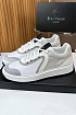 Кожаные кроссовки Balmain B-Skate Low-Top - White / Grey