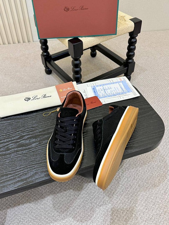 Мужские кроссовки Loro Piana Tennis Walk - Black