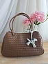 Кожаная сумка Bottega Veneta Basket 30x20 см - Brown