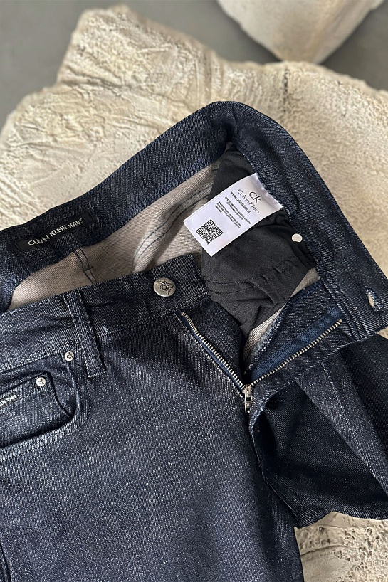 Мужские чёрные джинсы Calvin Klein logo-plaque