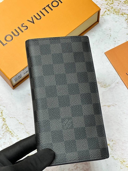 Кожаный бумажник Louis Vuitton Brazza Premium 19x2x10 см