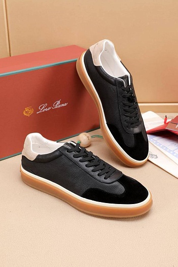 Мужские кроссовки Loro Piana Tennis Walk - Black   