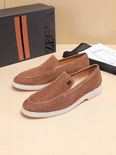 Мужские замшевые лоферы Ermenegildo Zegna   