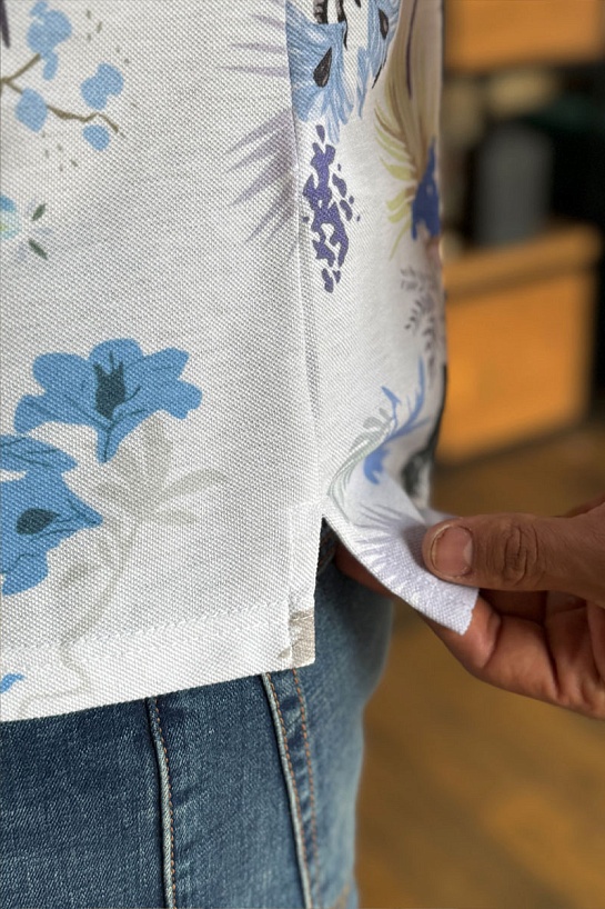 Мужское поло Etro "Floral" - White