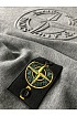 Мужской серый свитшот Stone Island с патчем на плече embossed logo